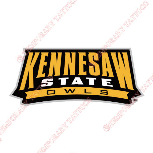 Kennesaw State Owls Customize Temporary Tattoos Stickers NO.4732